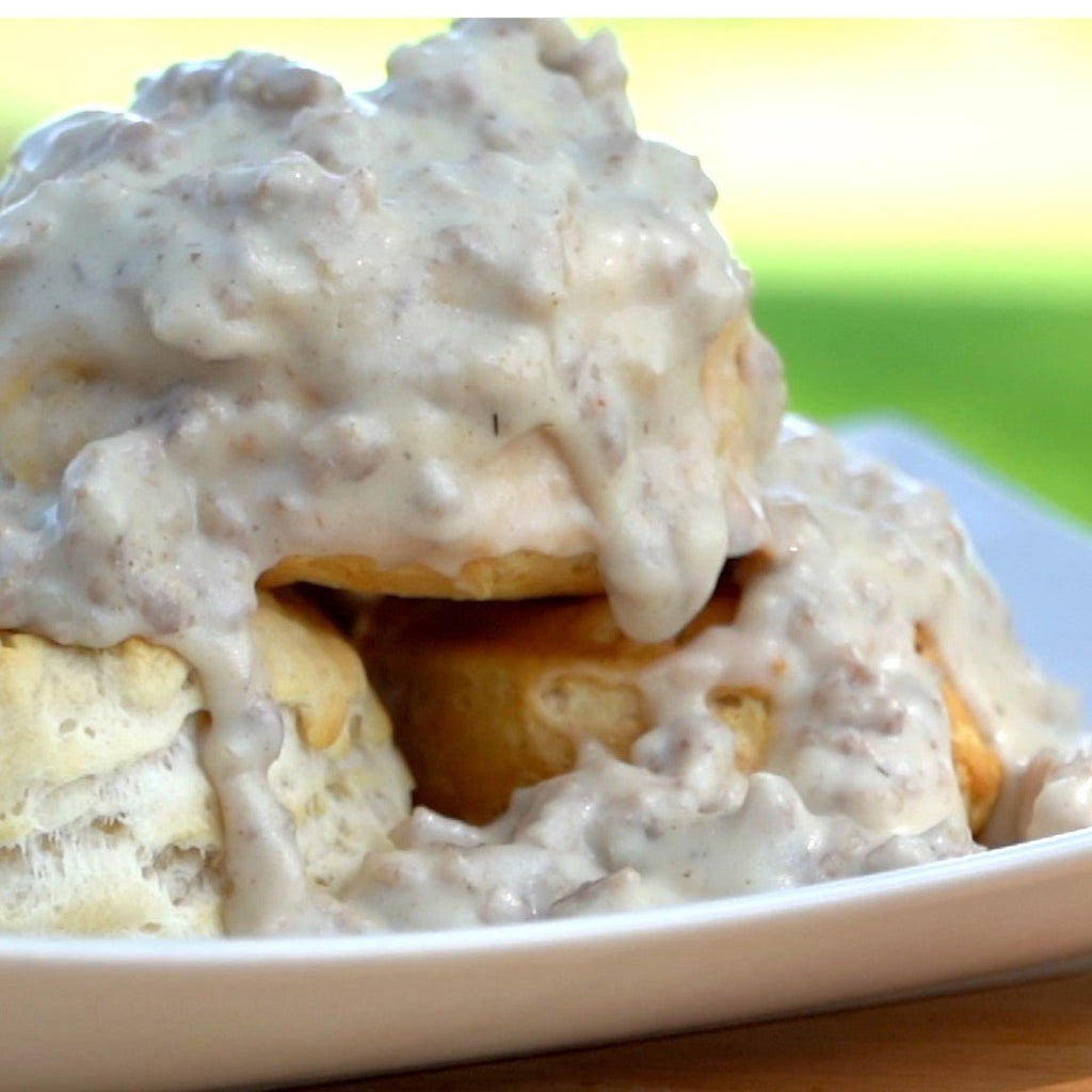 AirFryer Biscuits and Maple Sausage Gravy Blackstone Products