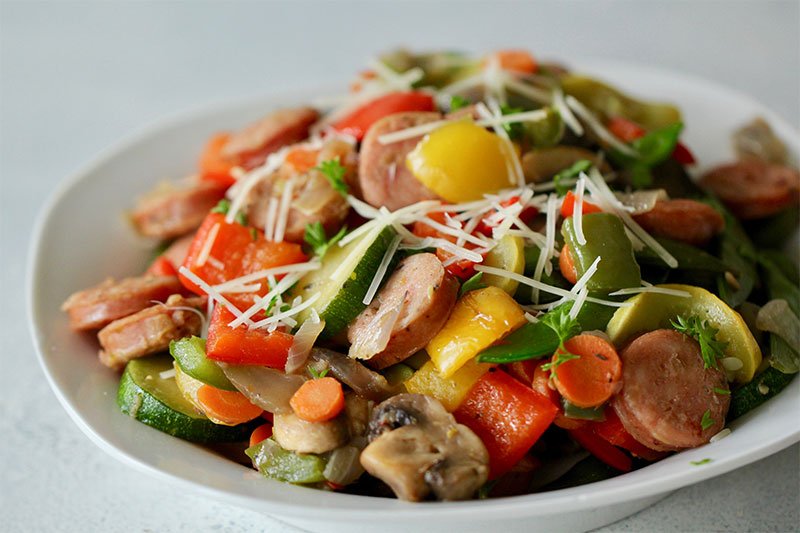 Chicken Sausage &amp;amp; Vegetable Stir Fry



&ndash; Blackstone Products