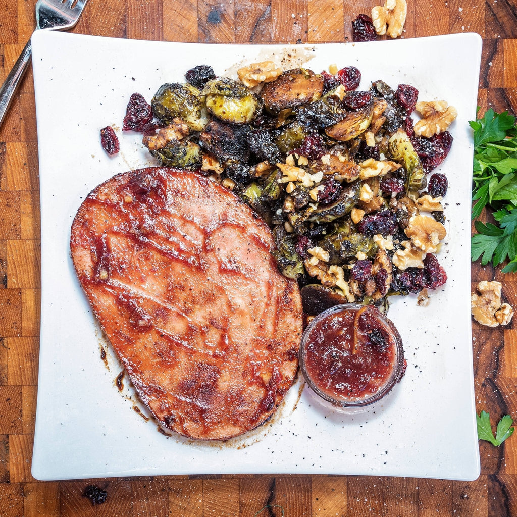 Ham Steak &amp; Brussels Sprouts



&ndash; Blackstone Products