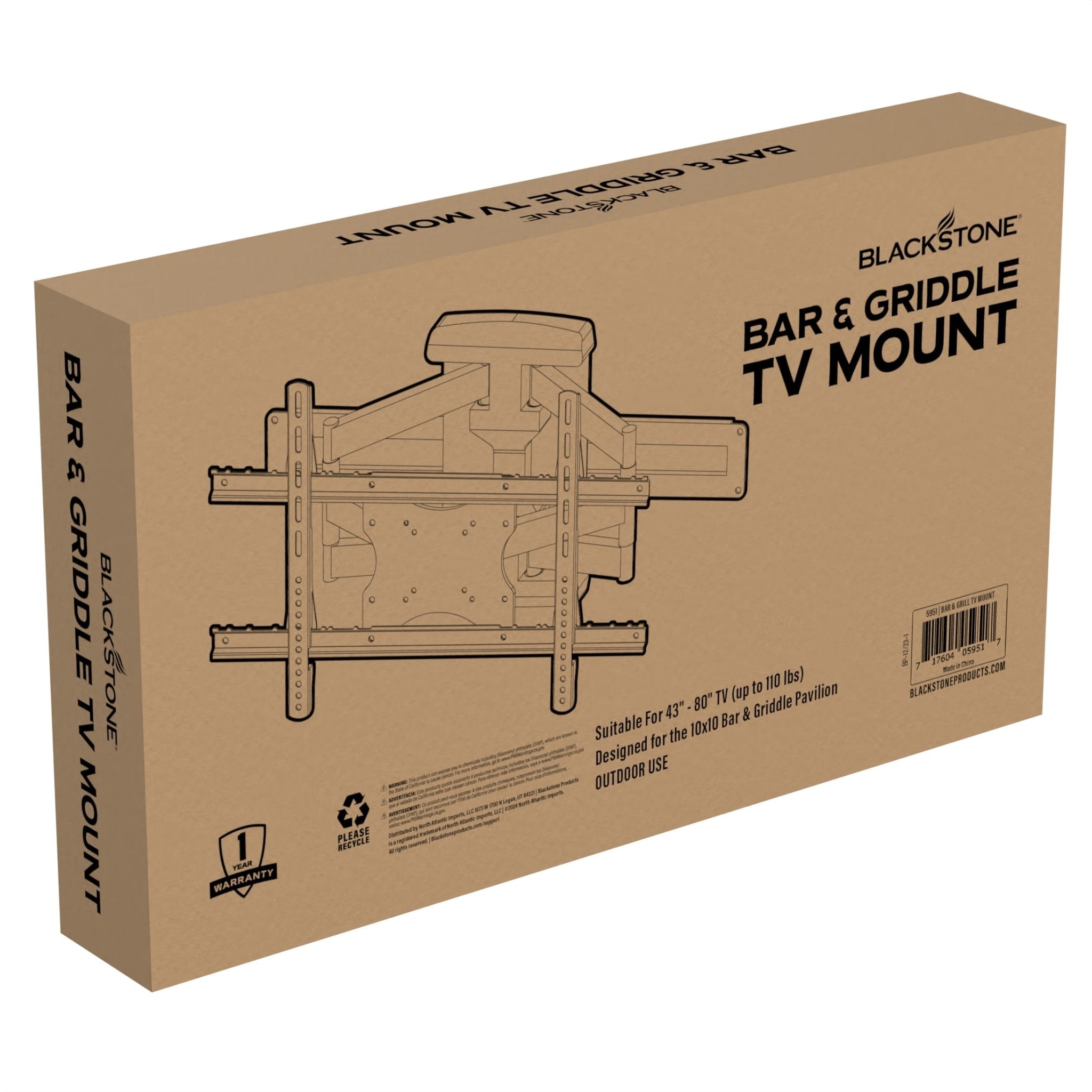 Bar and Griddle Full - Motion TV Mount - Griddle Accessory Kit | Blackstone Products