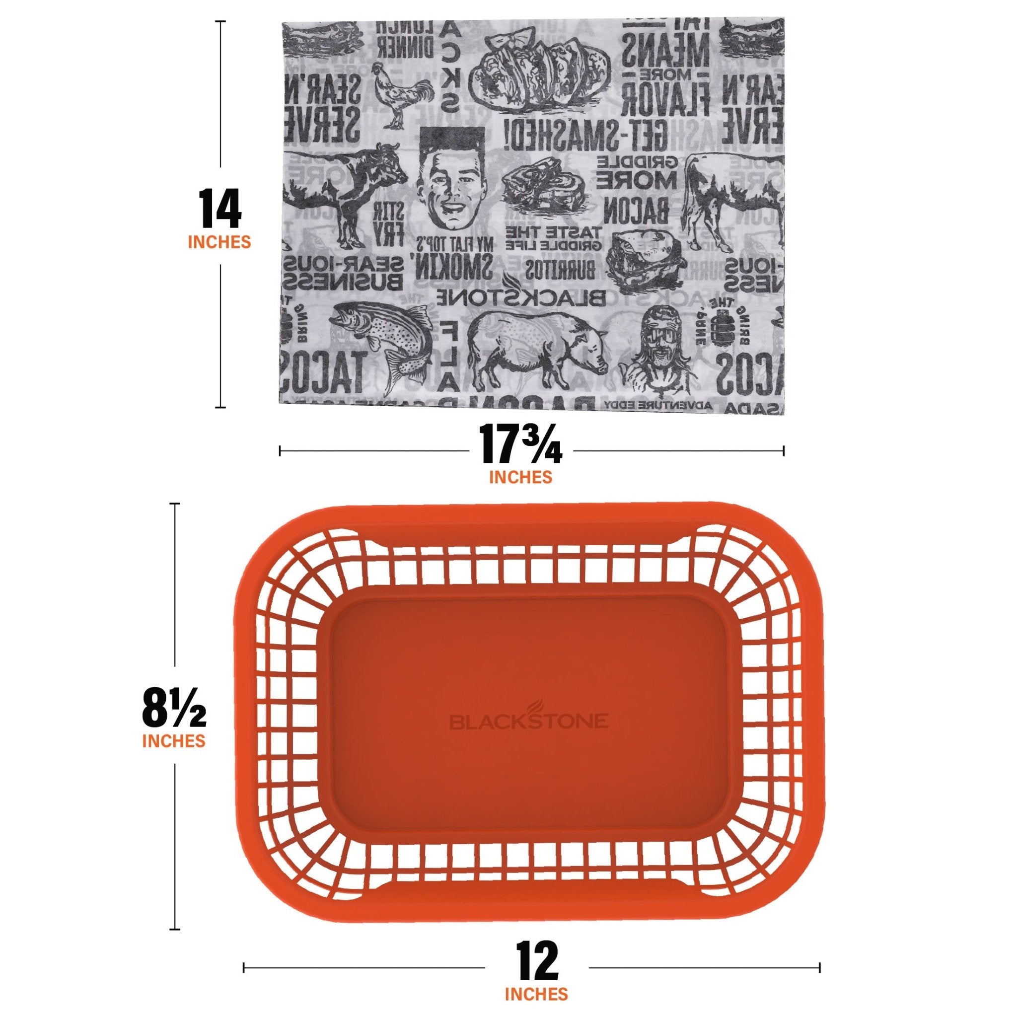Burger Baskets with Basket Liners - Griddle Accessory Kit | Blackstone Products