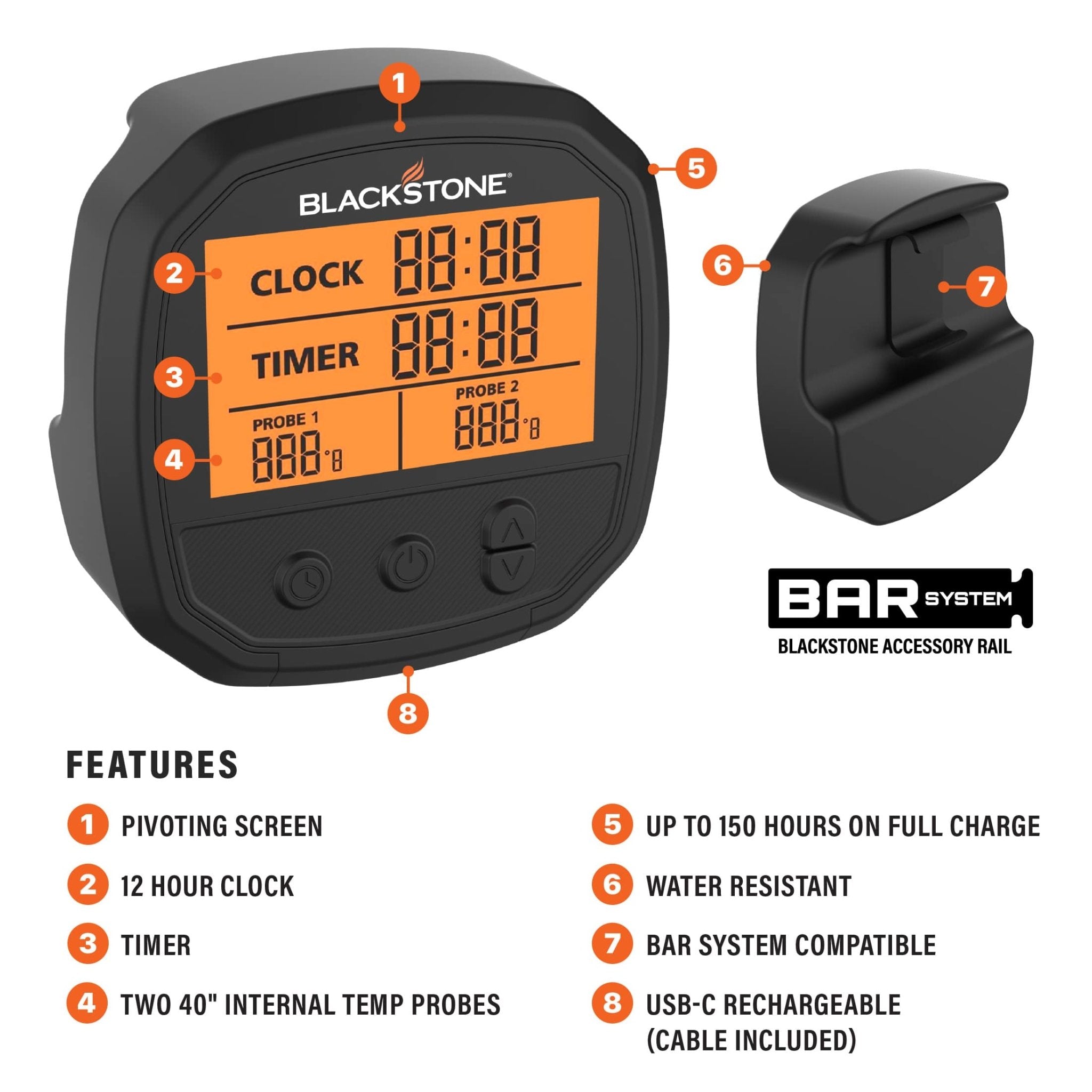 Dual Probe Digital Thermometer - Blackstone Products