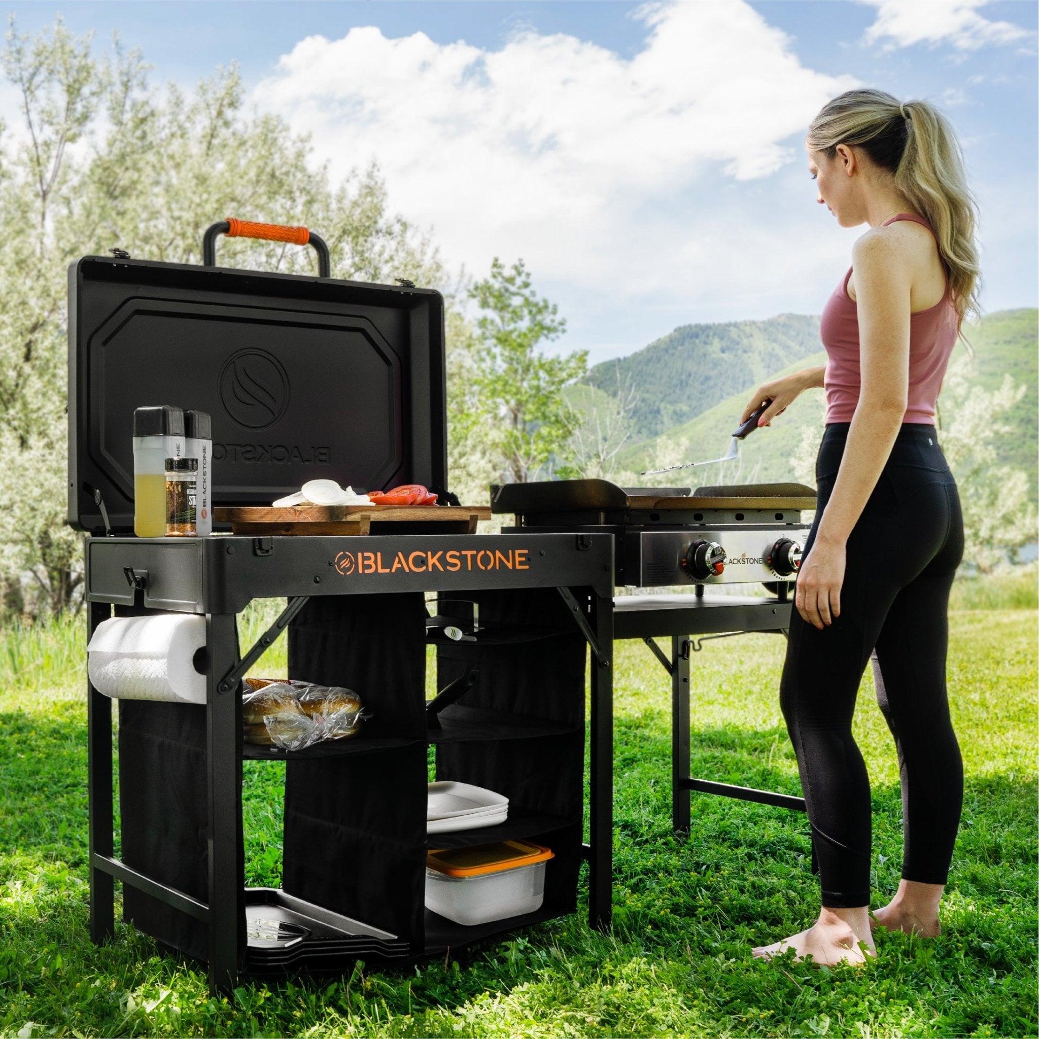 On The Go Serve and Store Prep Cart - Blackstone Products