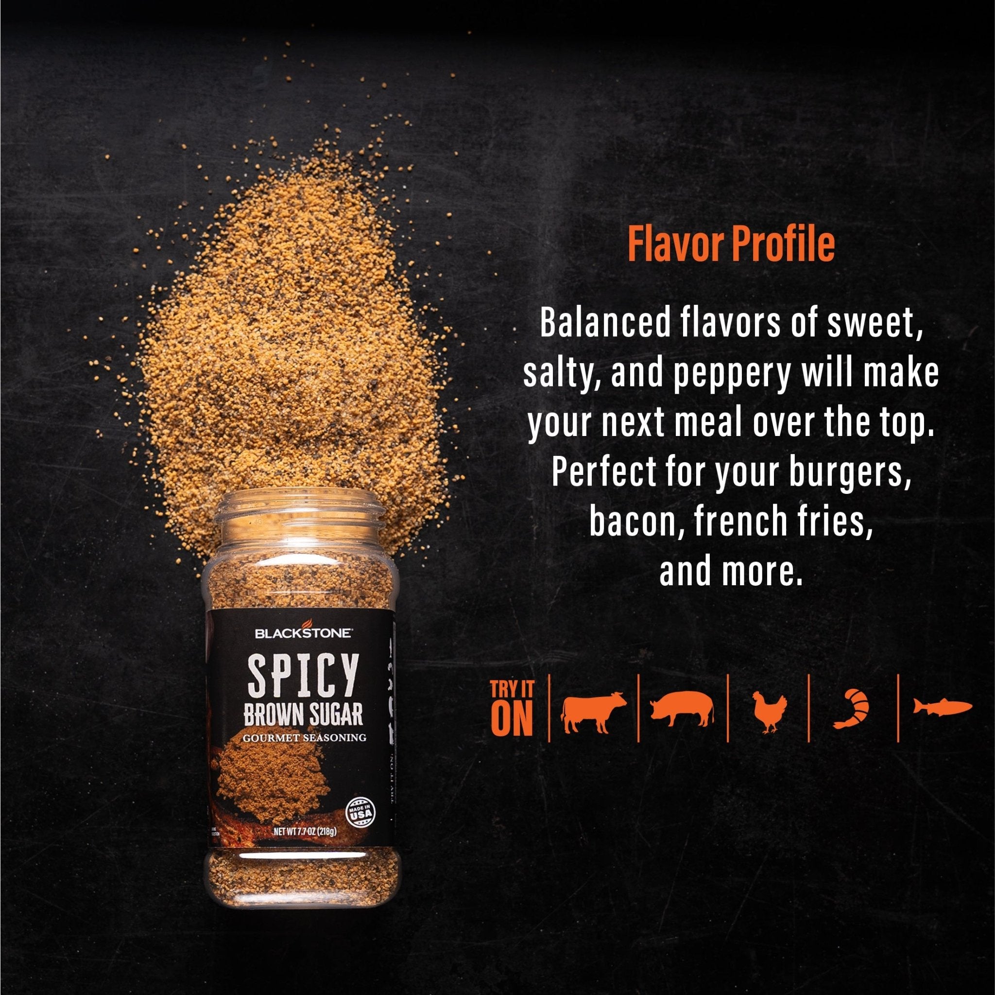 Spicy Brown Sugar Seasoning - Sauces & Seasonings | Blackstone Products