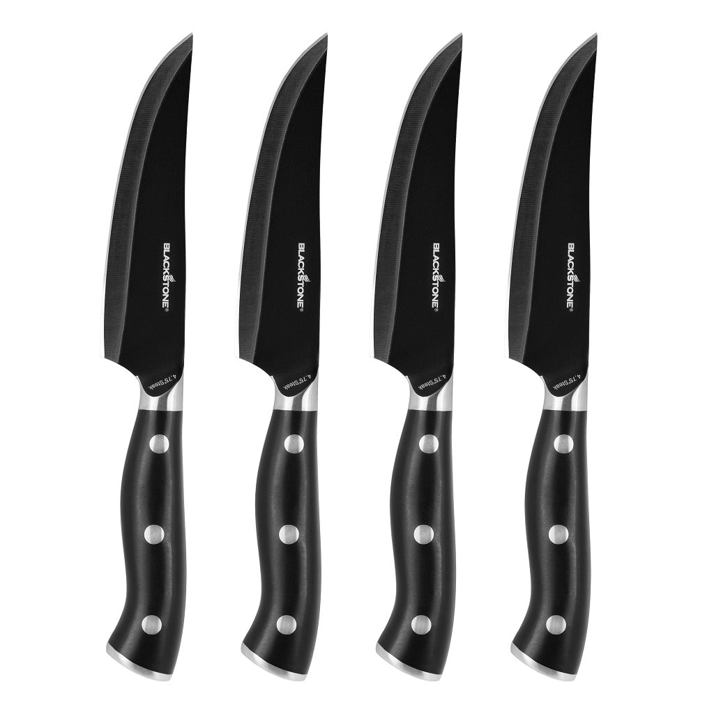 4pc Japanese Steel Steak Knife Set - Blackstone Products