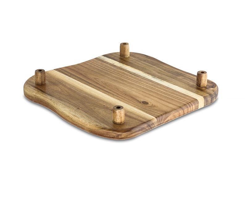 Blackstone 5595 Solid Acacia Wood Griddle Cutting Board with Feet 17 x 12- Large and Lightweight, Premium Durable Quality to Chop Vegetables for