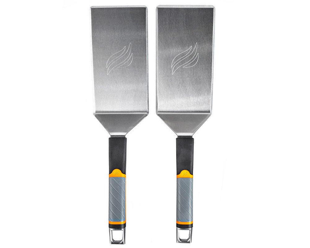 Griddle Spatula Set features two durable spatulas.