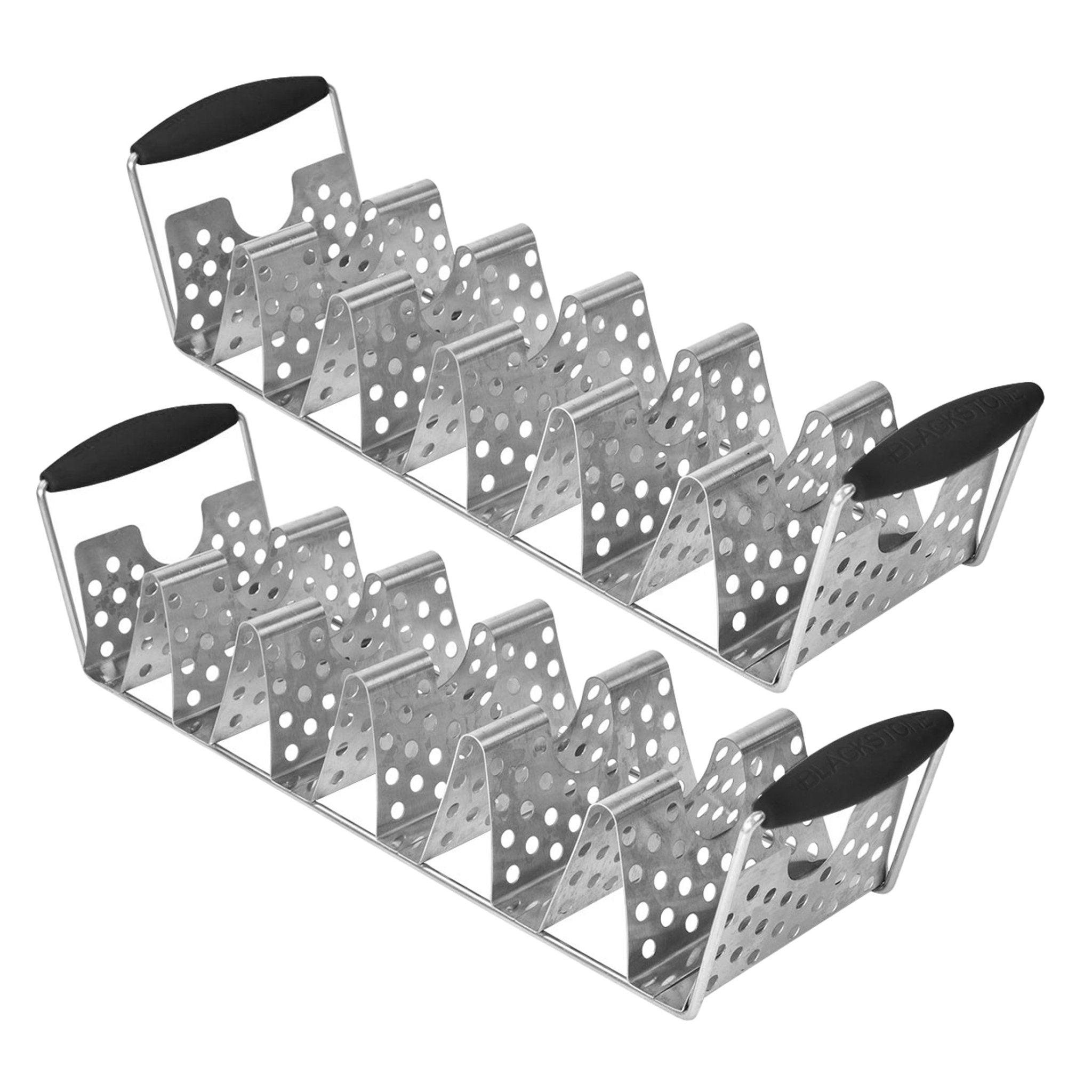 The Taco Racks come with two stainless-steel taco racks with space for up to 6 tacos.
