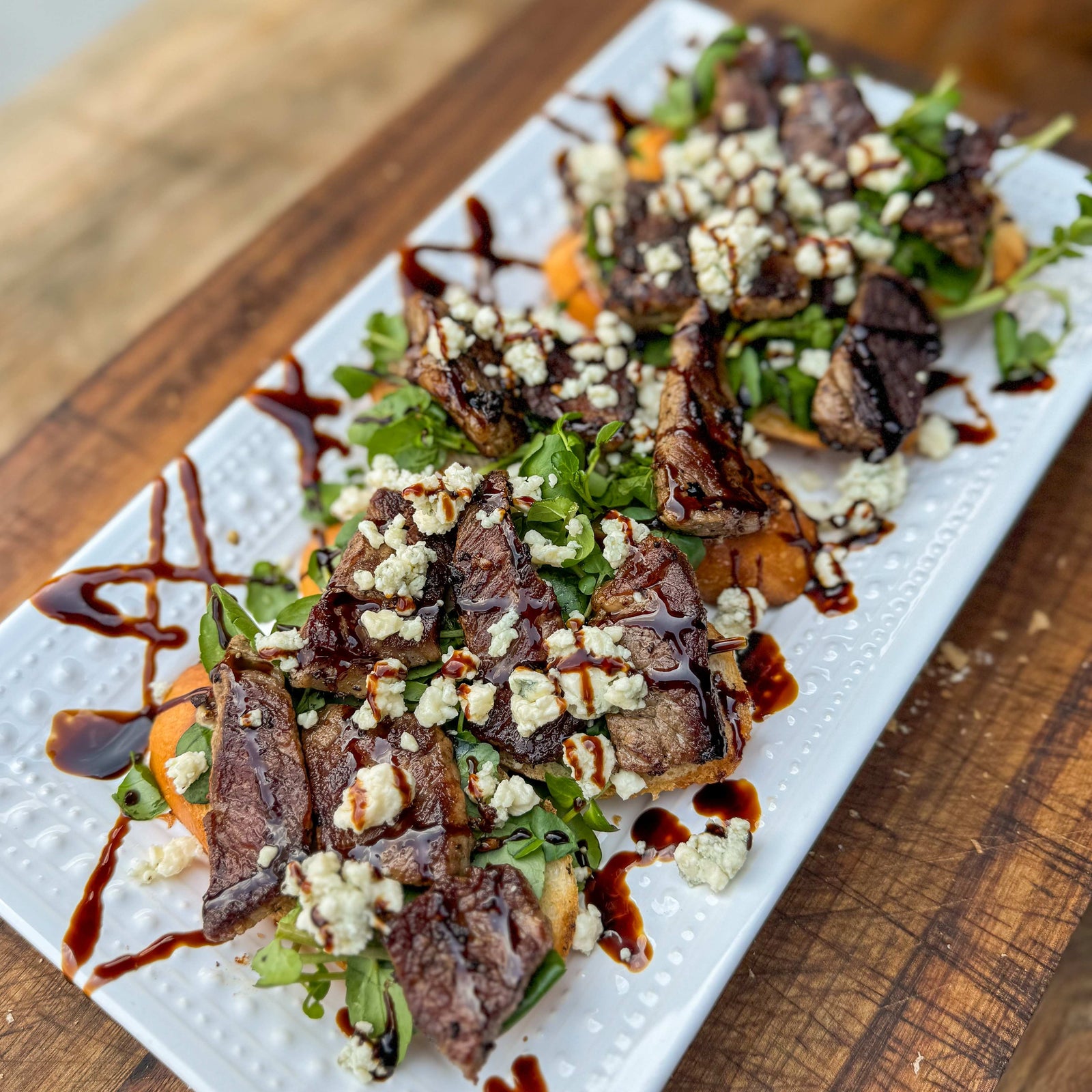 Steak and Blue Cheese Crostini