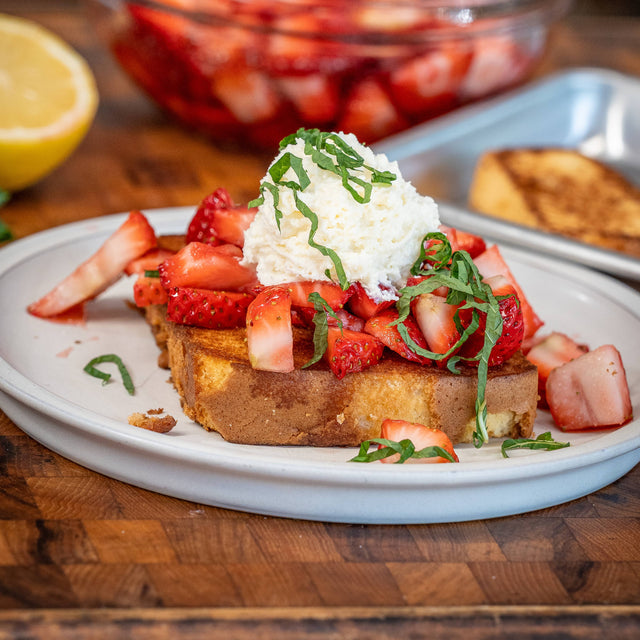 Griddled Pound Cake with Fresh Strawberries