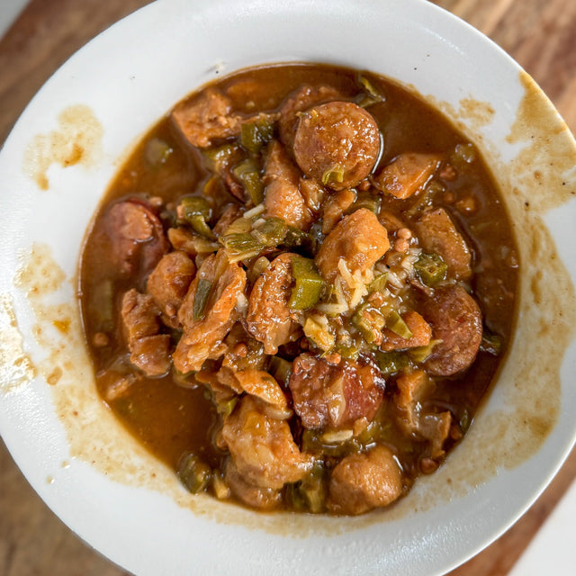 Andouille and Gator Gumbo