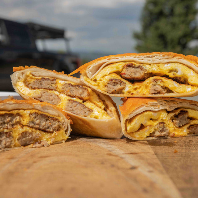 Super Easy Mega Cheesy Breakfast Burritos