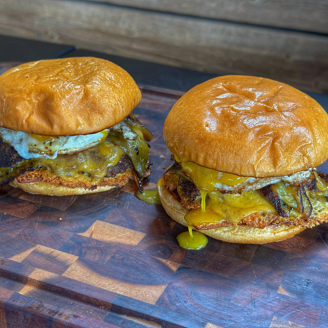 Double Roasted Green Chile Smash Burger