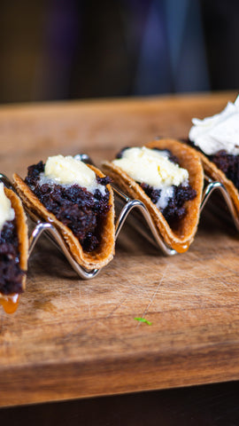Christmas Pudding Tacos