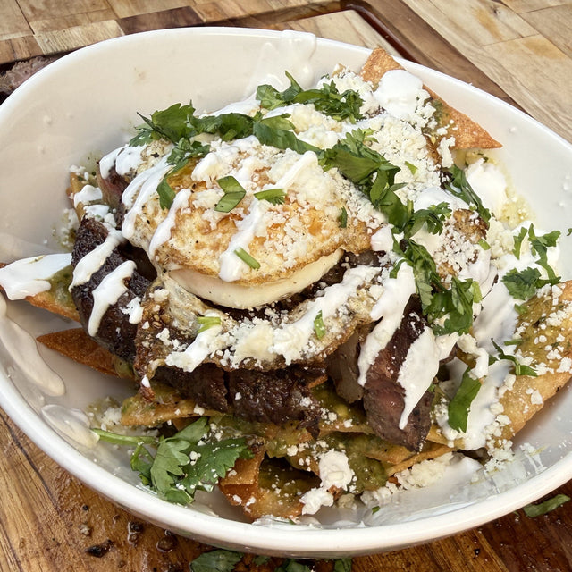 Green Steak Chilaquiles