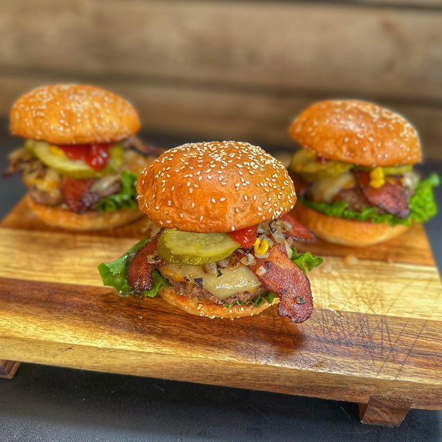 Gourmet Bacon Cheeseburgers