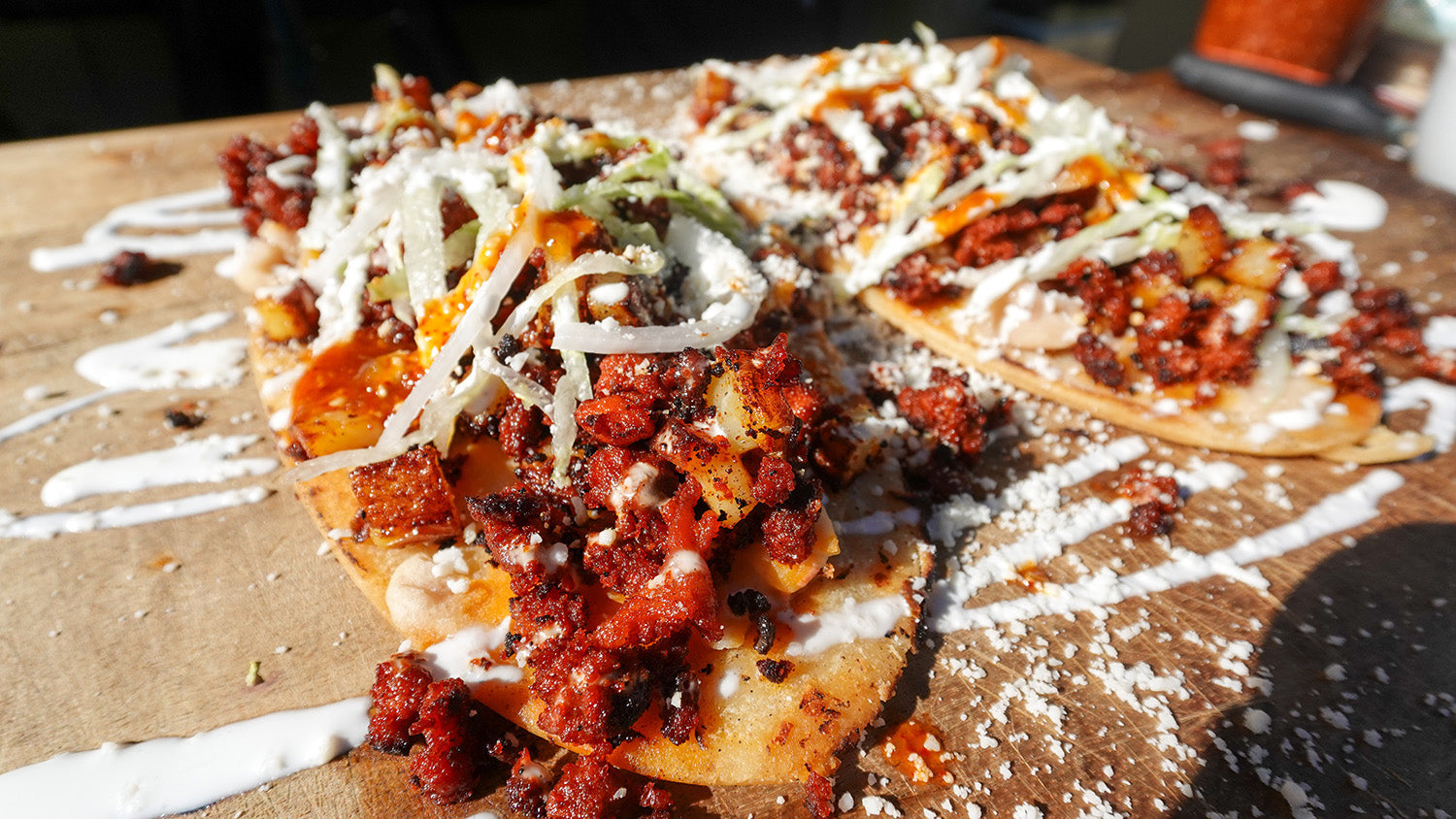 Huaraches with Chorizo & Potatoes