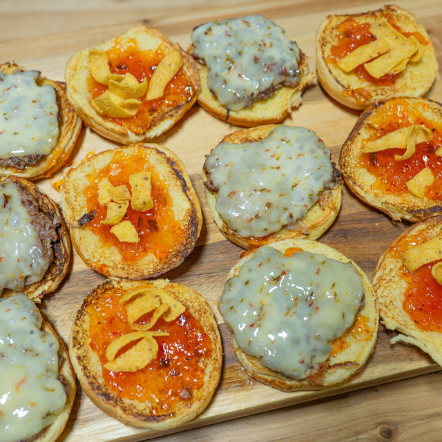 Pepper Jack Pepper Jelly Smashburgers