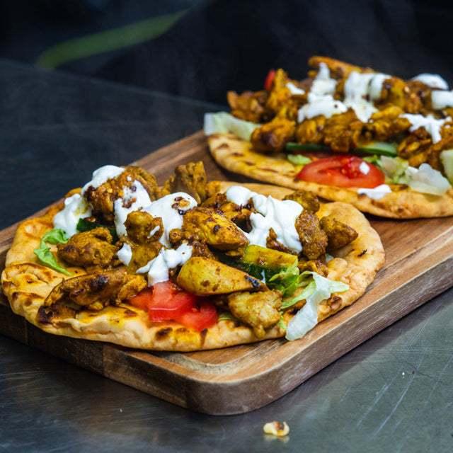 Shauns Crispy Chicken Shawarma Flatbreads