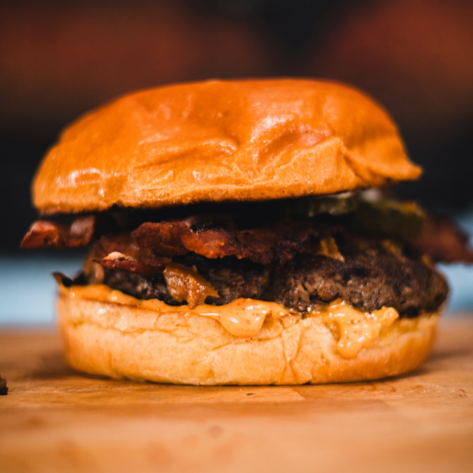 Peanut Butter Bacon & Pickle Burger
