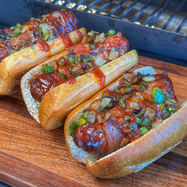 Bacon Wrapped Sausage Dogs