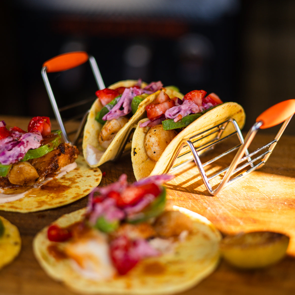 Fish Tacos with Strawberry Salsa
