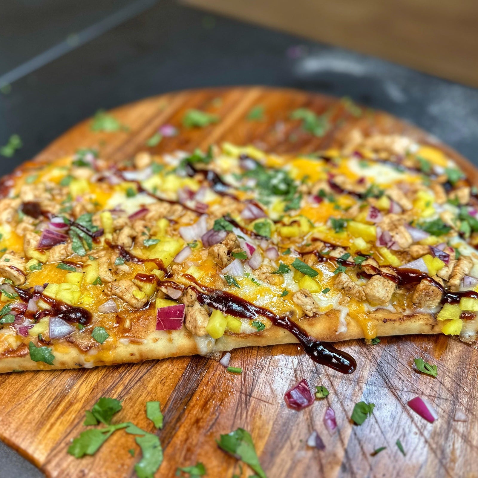 Easy BBQ Chicken Flatbread