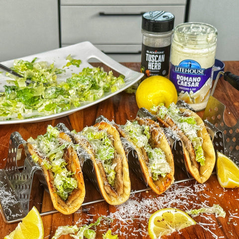Smashed Chicken Caesar Chalupas