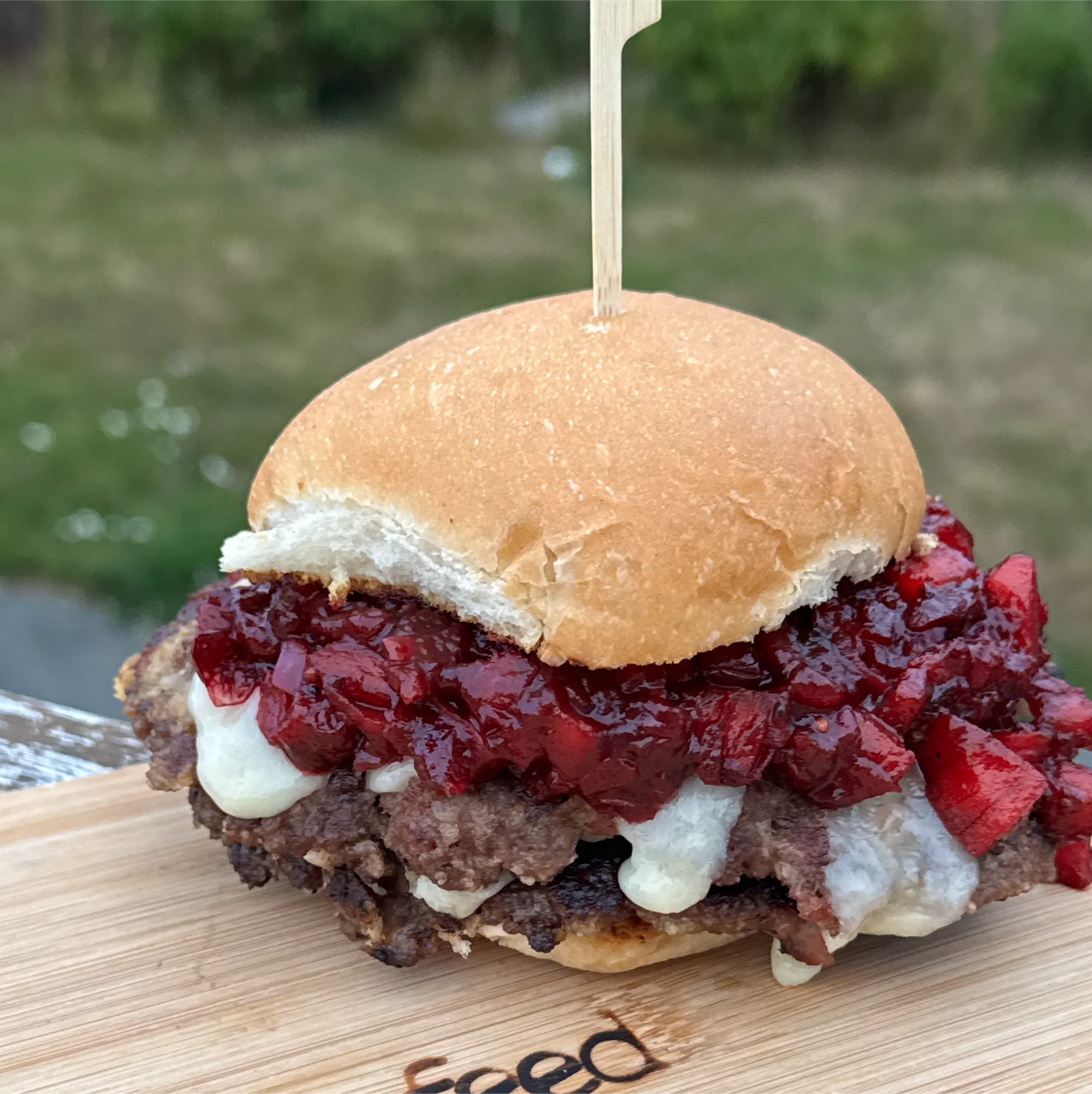 Moose Smashburger with a Partridge Berry Chutney