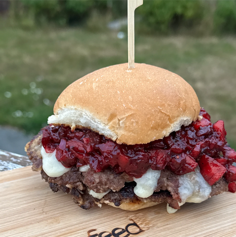 Moose Smashburger with a Partridge Berry Chutney