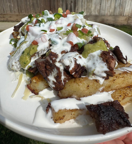 Asada Fries with Avocado Salsa
