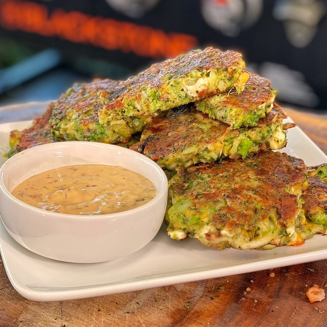 Bacon Cheddar Broccoli Fritters - Blackstone Products
