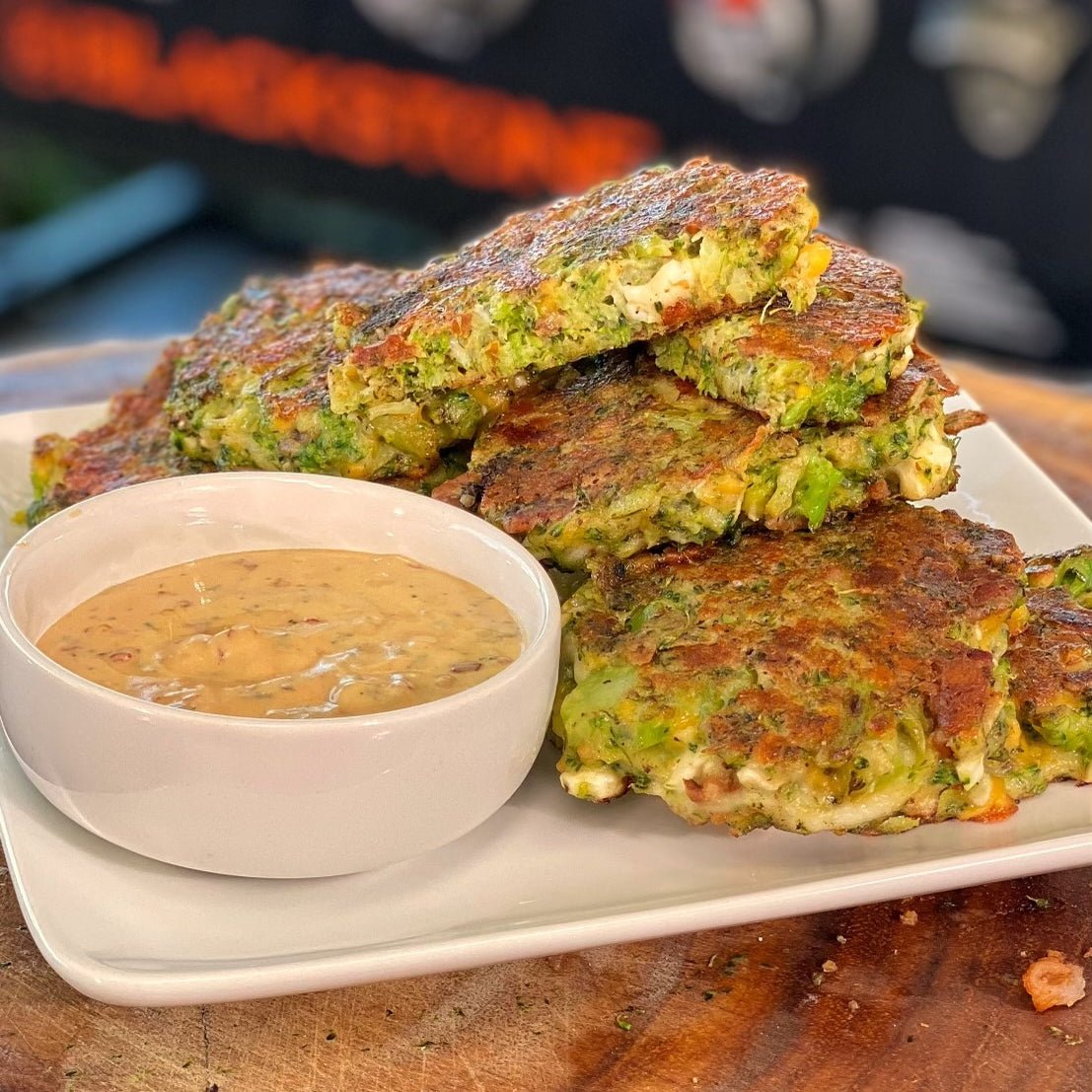 Bacon Cheddar Broccoli Fritters - Blackstone Products