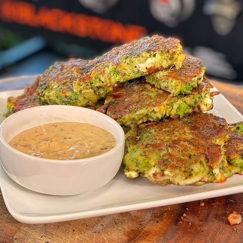 Bacon Cheddar Broccoli Fritters