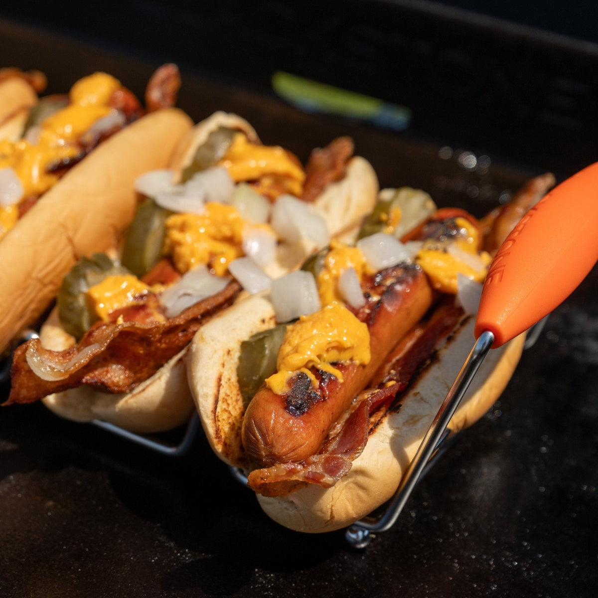 Bacon Cheddar Crunch Hotdogs - Blackstone Products
