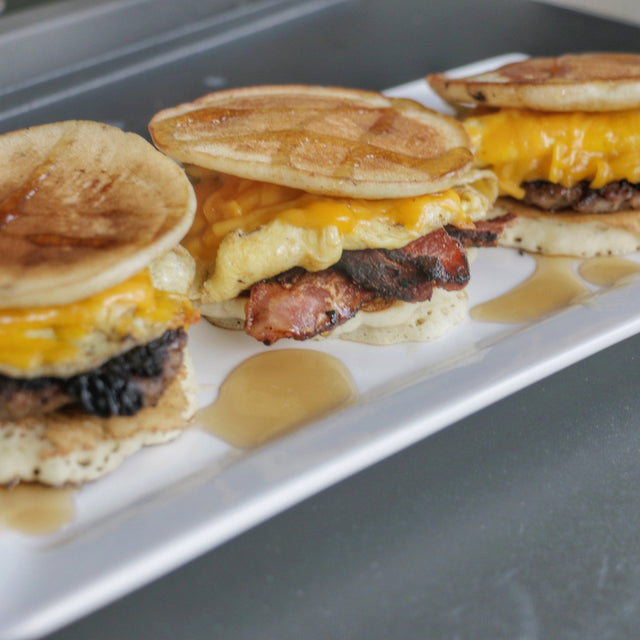 Bacon, Egg, and Cheese Pancake Sliders - Blackstone Products