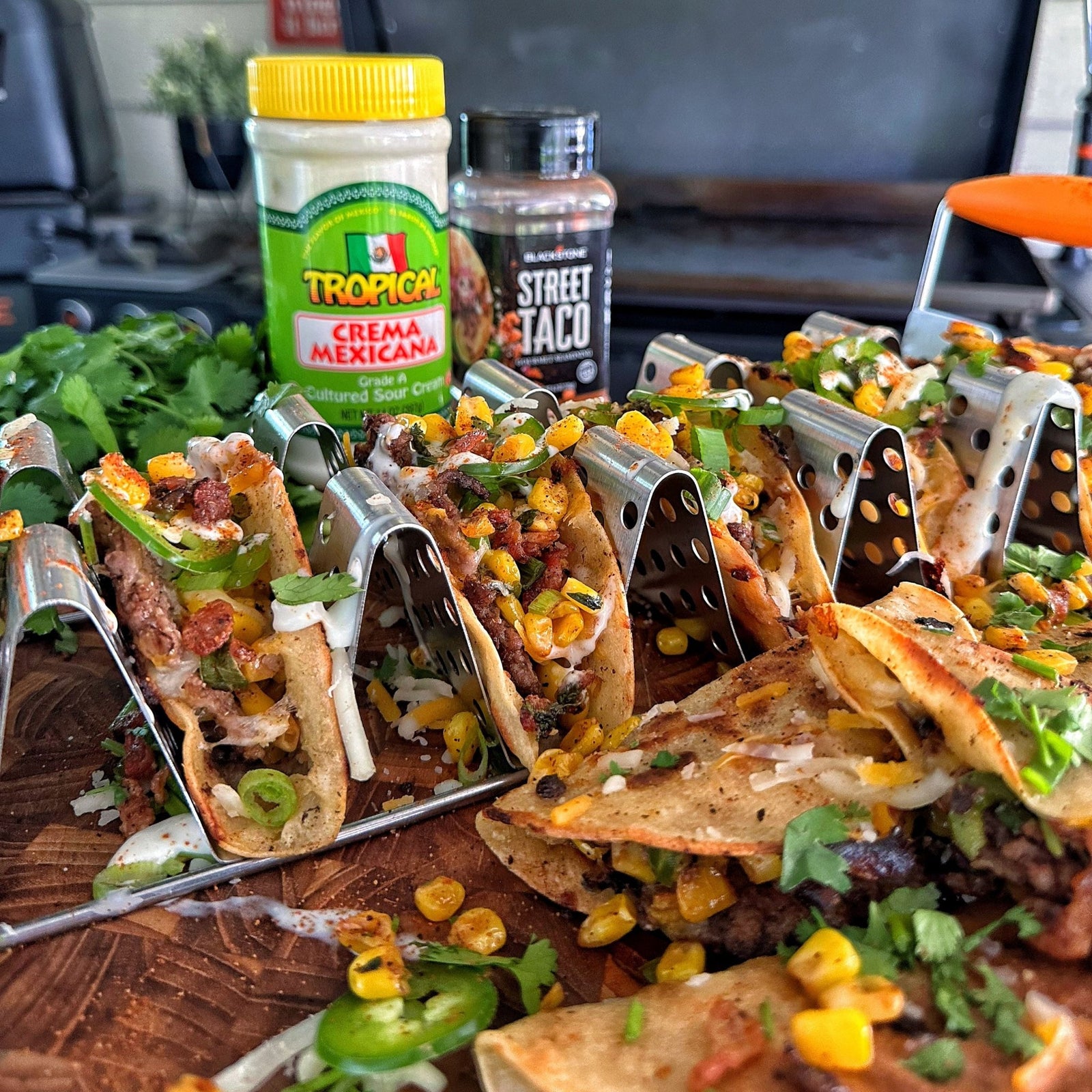 Bacon Fried Corn Tacos - Blackstone Products