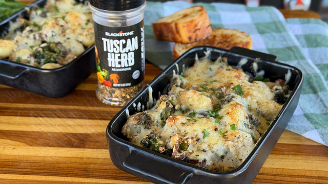 Baked Gnocchi with Broccoli and Mushrooms - Blackstone Products