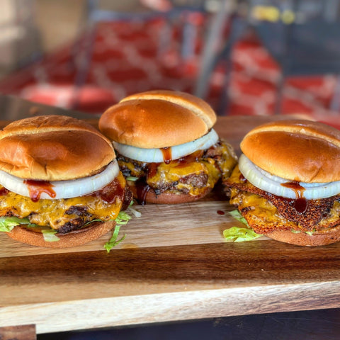 BBQ Brisket Bison Smash Burgers