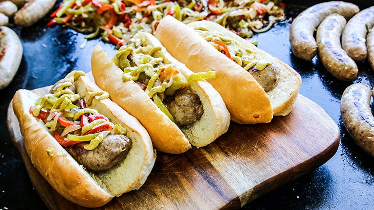Beer Braised Bratwurst - Blackstone Products