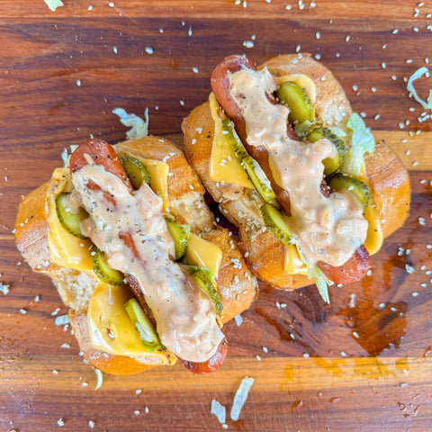Big Mac Hotdogs with Better Buns