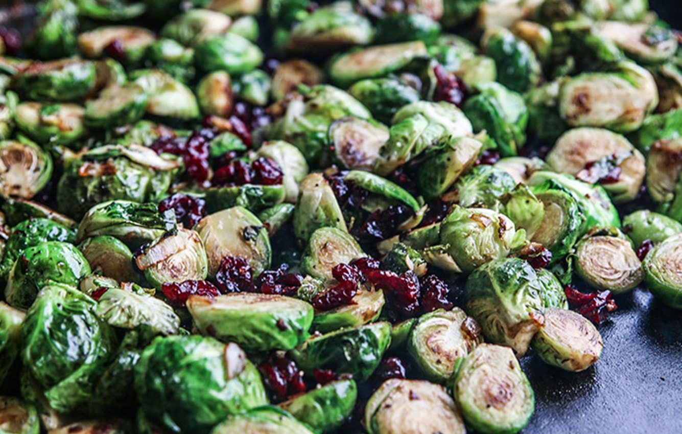 Brussels Sprouts with Dried Cranberries - Blackstone Products