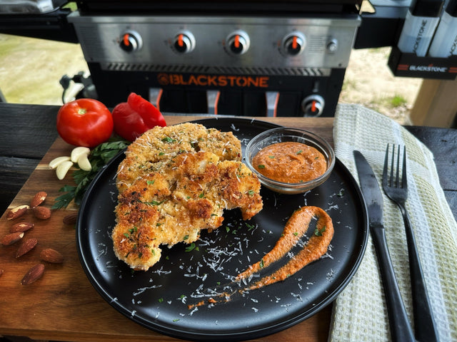 Cauliflower Cutlets with Romesco Sauce - Blackstone Products
