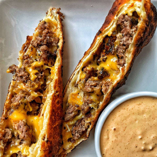 Cheeseburger filled Homemade Eggrolls - Blackstone Products