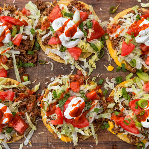 Cheesy Beef Tostadas