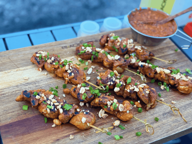 Chicken Satay with Peanut Sauce - Blackstone Products