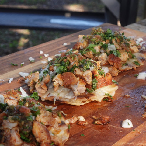 Chicken Volcano Tostadas