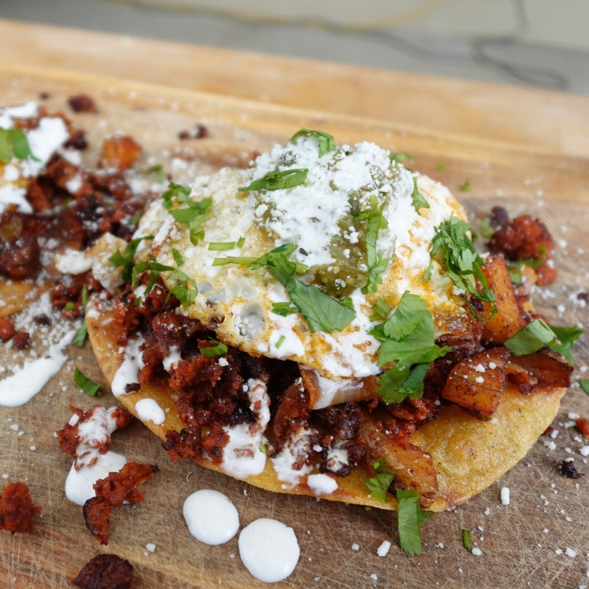 Chorizo Breakfast Tostada - Blackstone Products