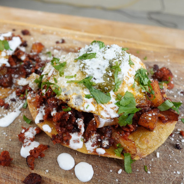 Chorizo Breakfast Tostada - Blackstone Products