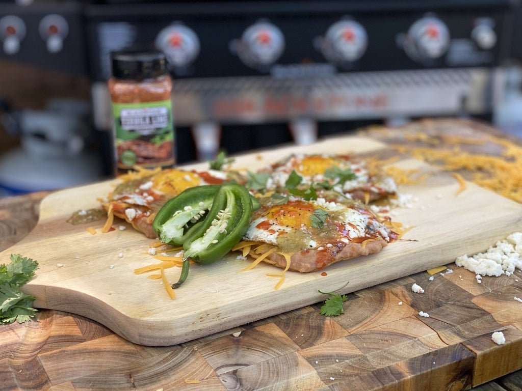 CJ's Red and Green Huevos Rancheros Recipe - Blackstone Products